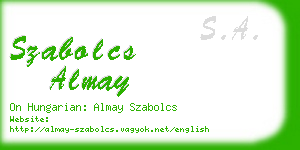 szabolcs almay business card